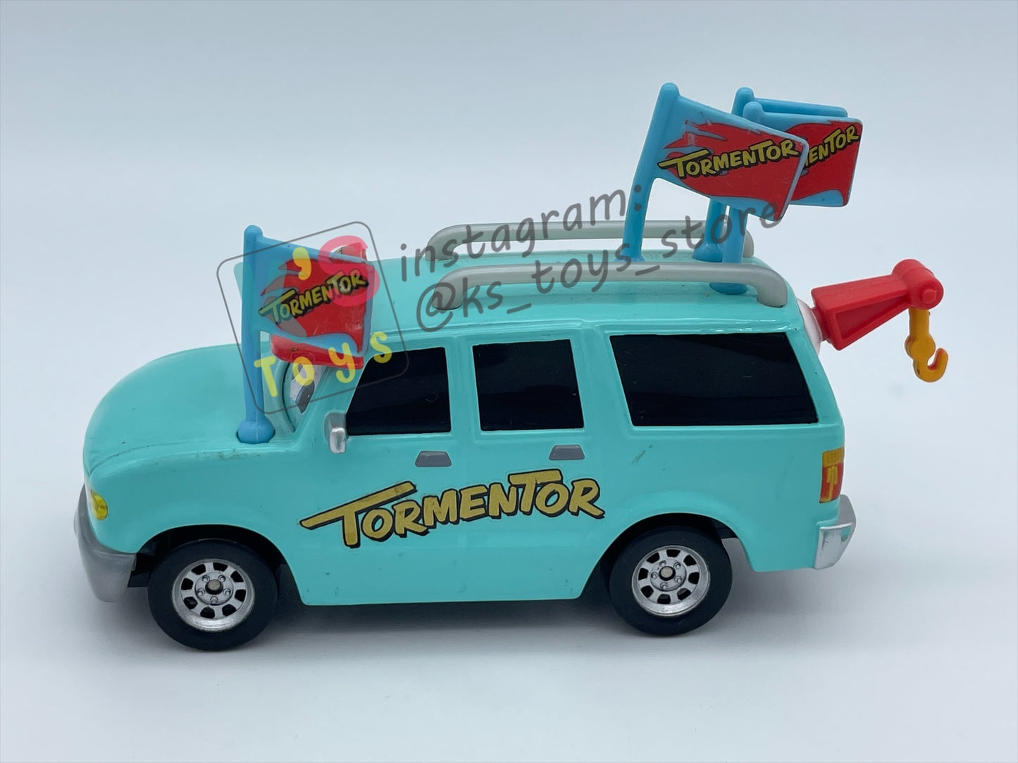 PRE-OWNED / LOOSE DISNEY PIXAR CARS BY MATTEL - "TORMENTOR’S BIGGEST FAN" MONSTER TRUCK MATER - NEAR MINT CONDITION