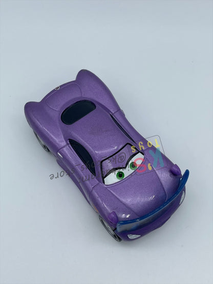 PRE-OWNED / LOOSE DISNEY PIXAR CARS 1:55 BY MATTEL - "HOLLEY SHIFTWELL WITH SCREEN" CARS 2 PALACE CHAOS SERIES - IN GOOD CONDITION