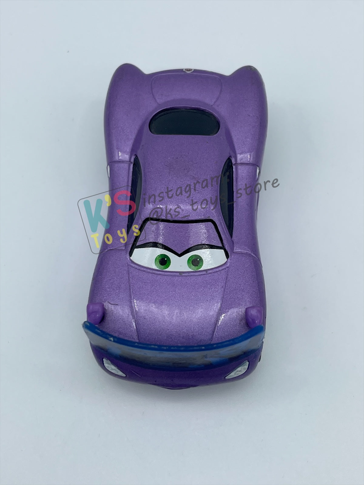 PRE-OWNED / LOOSE DISNEY PIXAR CARS 1:55 BY MATTEL - "HOLLEY SHIFTWELL WITH SCREEN" CARS 2 PALACE CHAOS SERIES - IN GOOD CONDITION