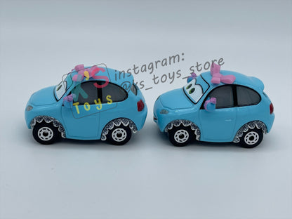 PRE-OWNED / LOOSE DISNEY PIXAR CARS 1:55 BY MATTEL - "LOUISE & LISA" CARS ON THE ROAD LIGHTS OUT - MINT CONDITION