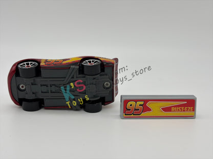 PRE-OWNED / LOOSE DISNEY PIXAR CARS 1:55 BY MATTEL - "NASCAR LIGHTNING MCQUEEN METALLIC" NASCAR SERIES - NEAR MINT CONDITION