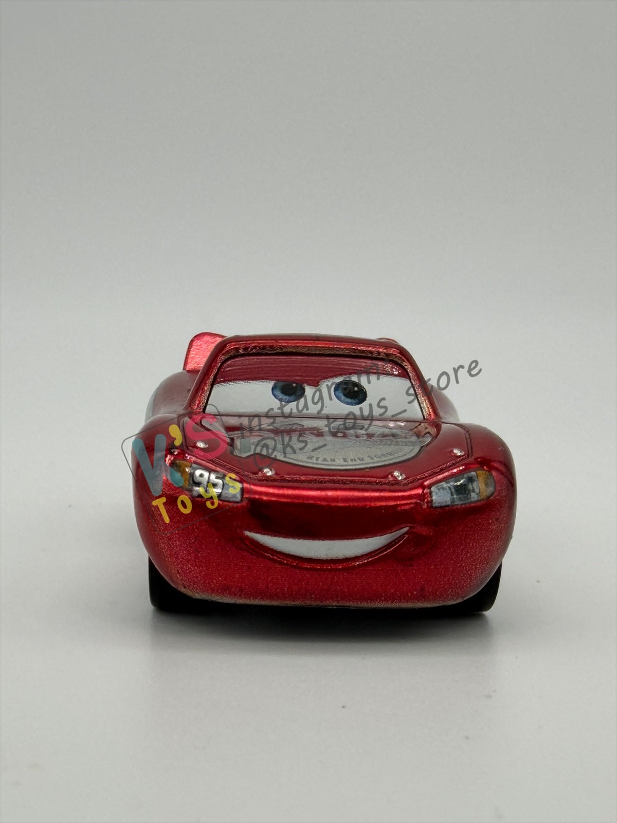 PRE-OWNED / LOOSE DISNEY PIXAR CARS 1:55 BY MATTEL - "RED RACING LIGHTNING MCQUEEN" RACING RED SERIES - NEAR MINT CONDITION