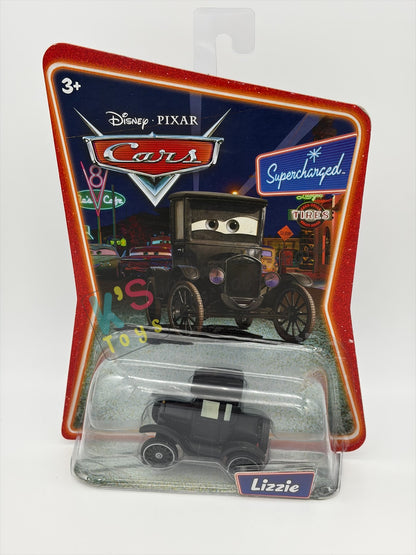 DISNEY PIXAR CARS 1:55 BY MATTEL - "LIZZIE" SUPERCHARGED SERIES - BNIP