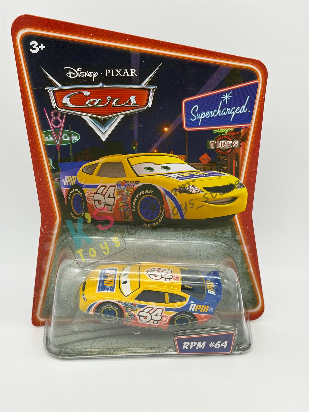 DISNEY PIXAR CARS BY MATTEL, SUPERCHARGED SERIES - RPM #64 - BNIP