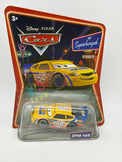 DISNEY PIXAR CARS BY MATTEL, SUPERCHARGED SERIES - RPM #64 - BNIP
