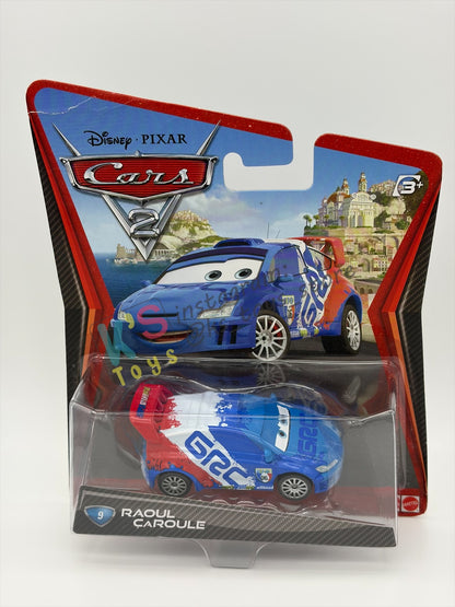 DISNEY PIXAR CARS BY MATTEL, RAOUL CAROULE - CARS 2 - BNIP