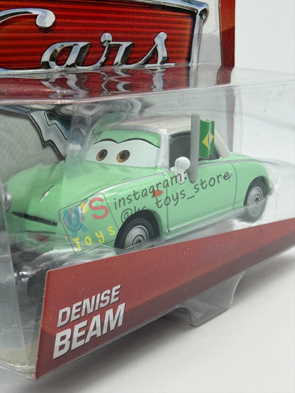 DISNEY PIXAR CARS BY MATTEL, DENISE BEAM (UNIBODY) - RACE FANS SERIES - BNIP