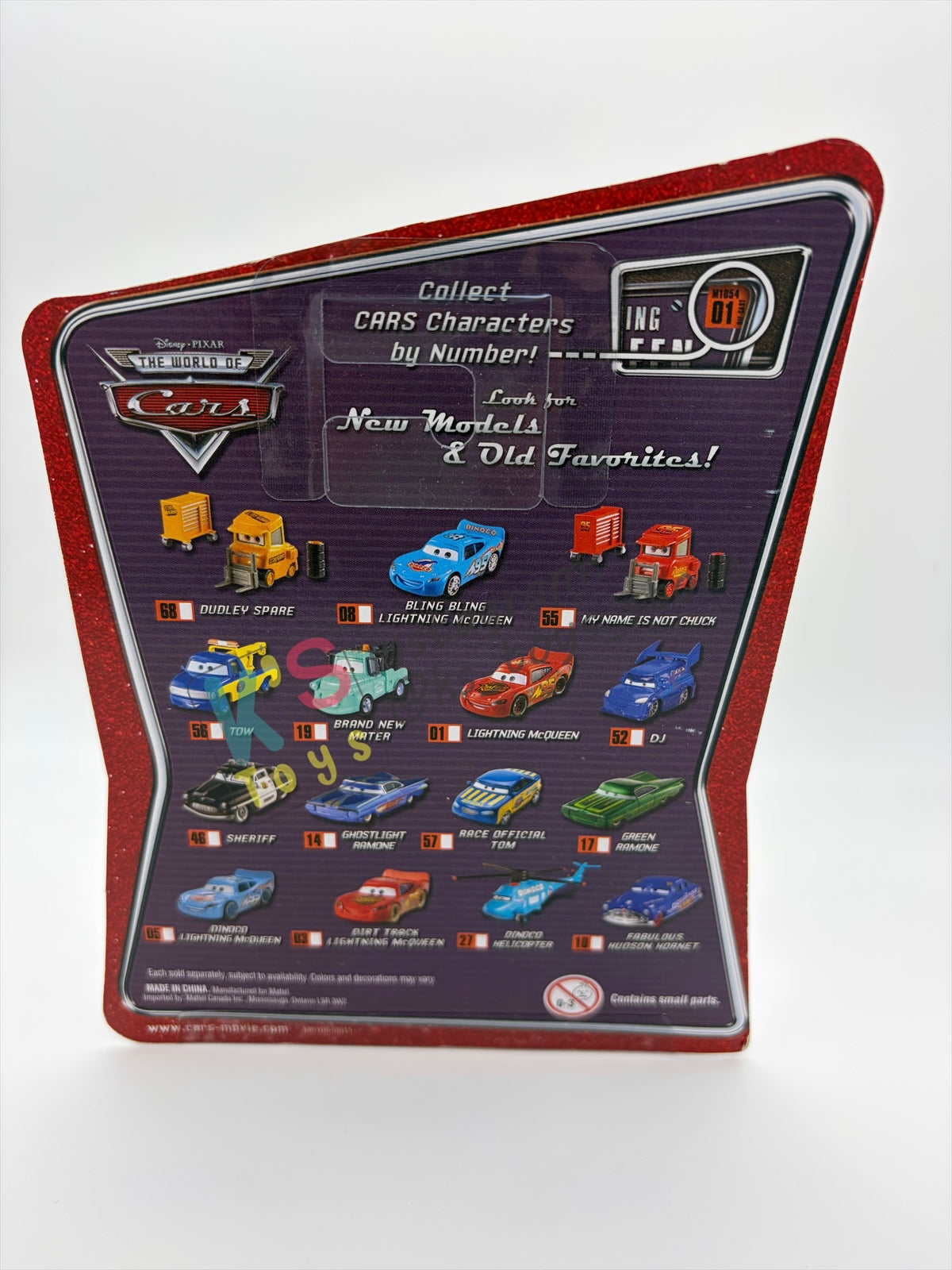 DISNEY PIXAR CARS BY MATTEL 1:55, DUDLEY SPARE #68 THE WORLD OF CARS - BNIP