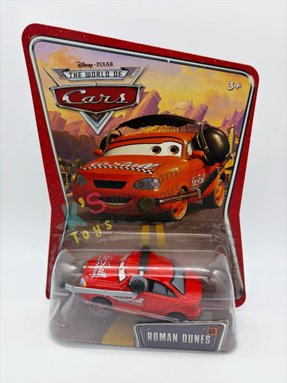 DISNEY PIXAR CARS BY MATTEL 1:55, ROMAN DUNES, THE WORLD OF CARS SERIES - BNIP