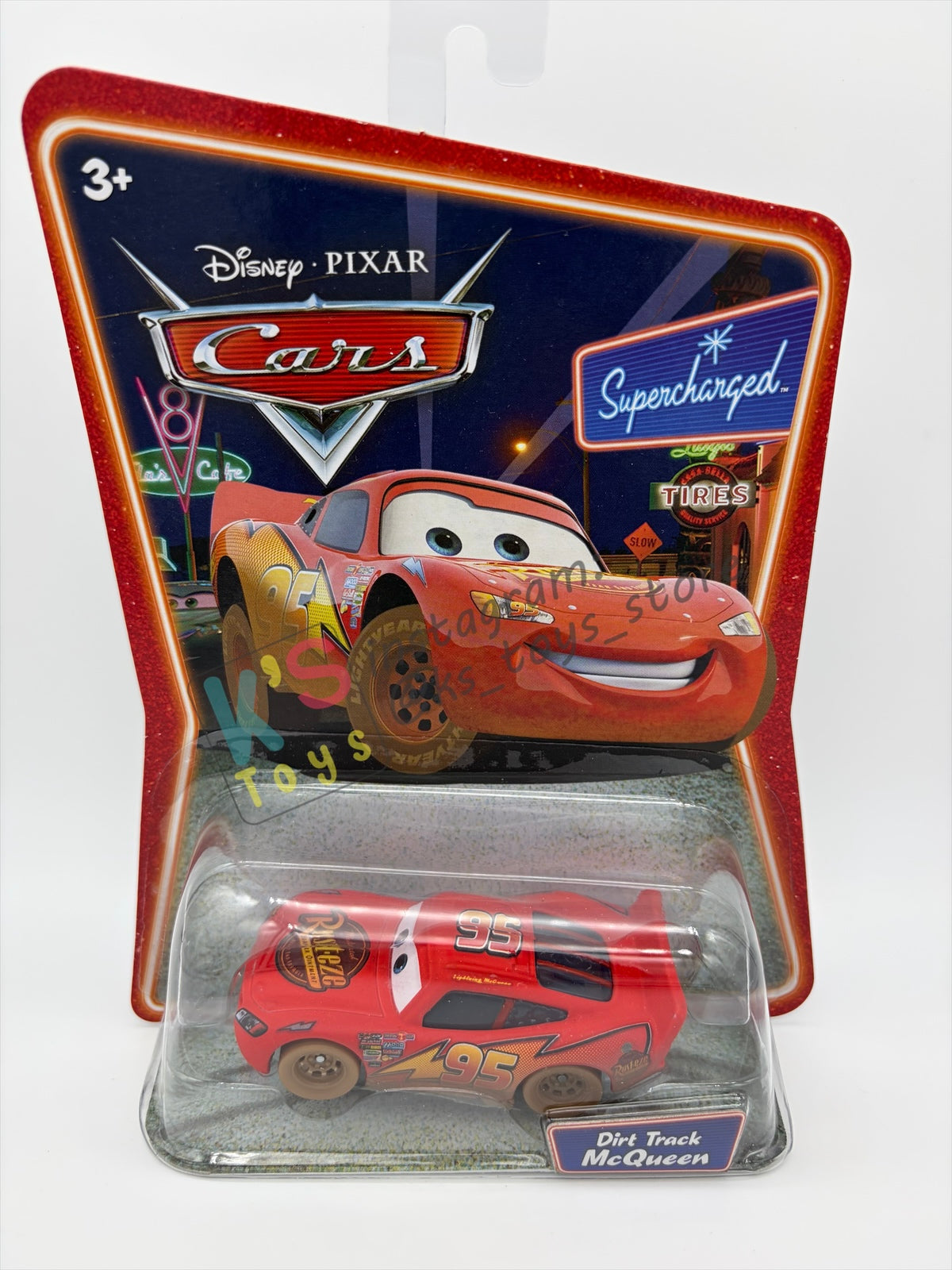 DISNEY PIXAR CARS "DIRT TRACK LIGHTNING MCQUEEN" SUPERCHARGED SERIES- BNIP