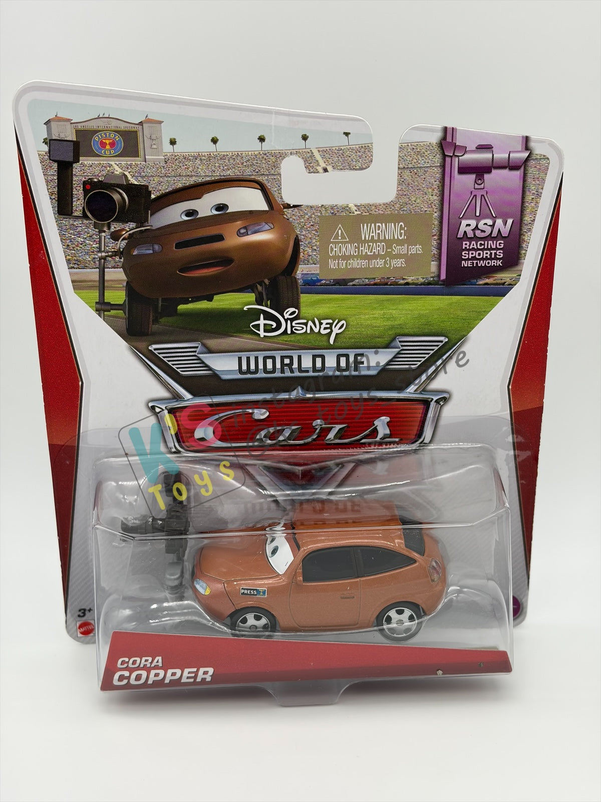 DISNEY PIXAR CARS BY MATTEL, “CORA COPPER" RSN SERIES - BNIP