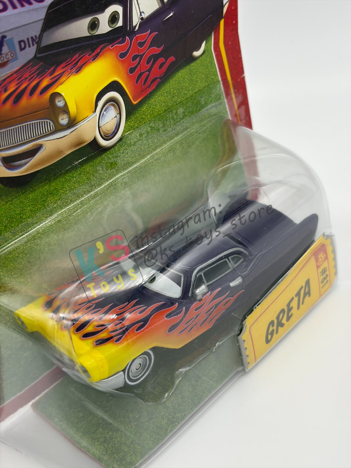 DISNEY PIXAR CARS BY MATTEL, "GRETA" - RACE ORAMA SERIES - BNIP