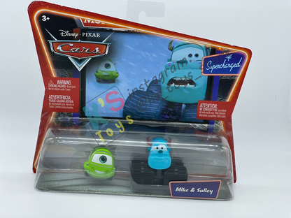 Disney Pixar Cars 1:55 2-Pack by Mattel - "MIKE AND SULLEY" - Supercharged - BNIP