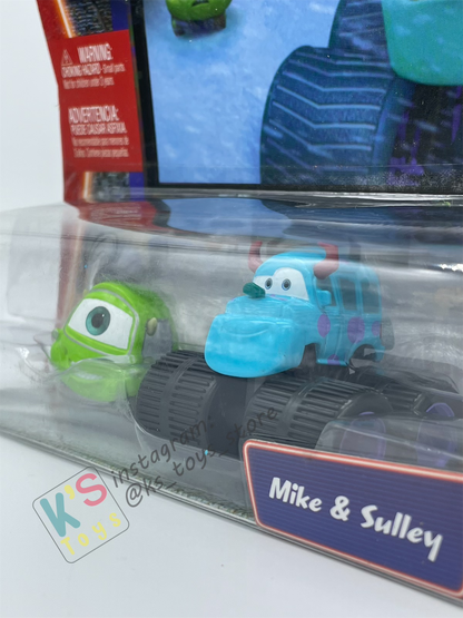 Disney Pixar Cars 1:55 2-Pack by Mattel - "MIKE AND SULLEY" - Supercharged - BNIP
