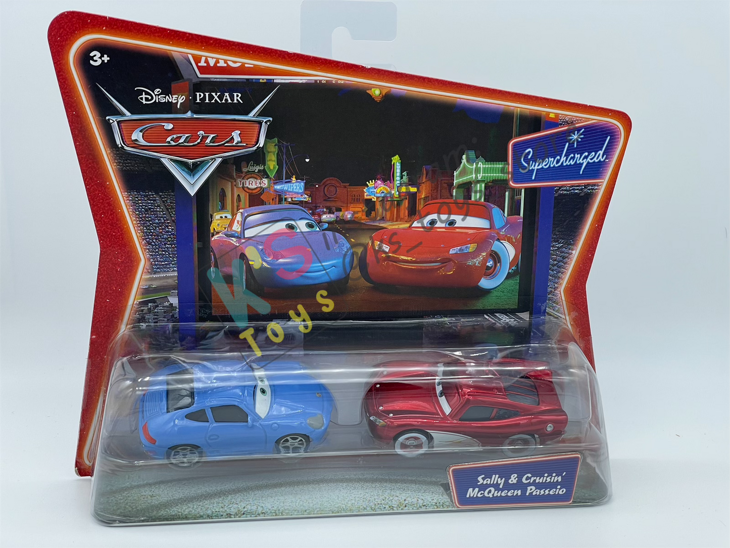 Disney Pixar Cars 1:55 2-Pack by Mattel - "SALLY AND CRUISING LIGHTNING MCQUEEN" - Supercharged - BNIP