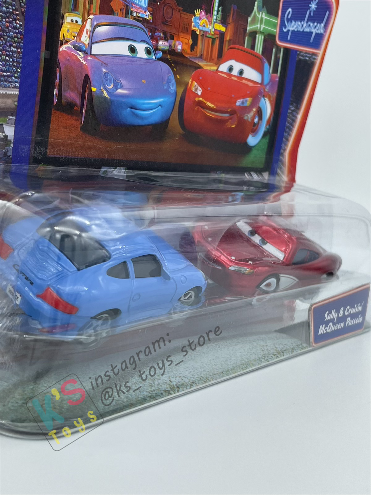 Disney Pixar Cars 1:55 2-Pack by Mattel - "SALLY AND CRUISING LIGHTNING MCQUEEN" - Supercharged - BNIP
