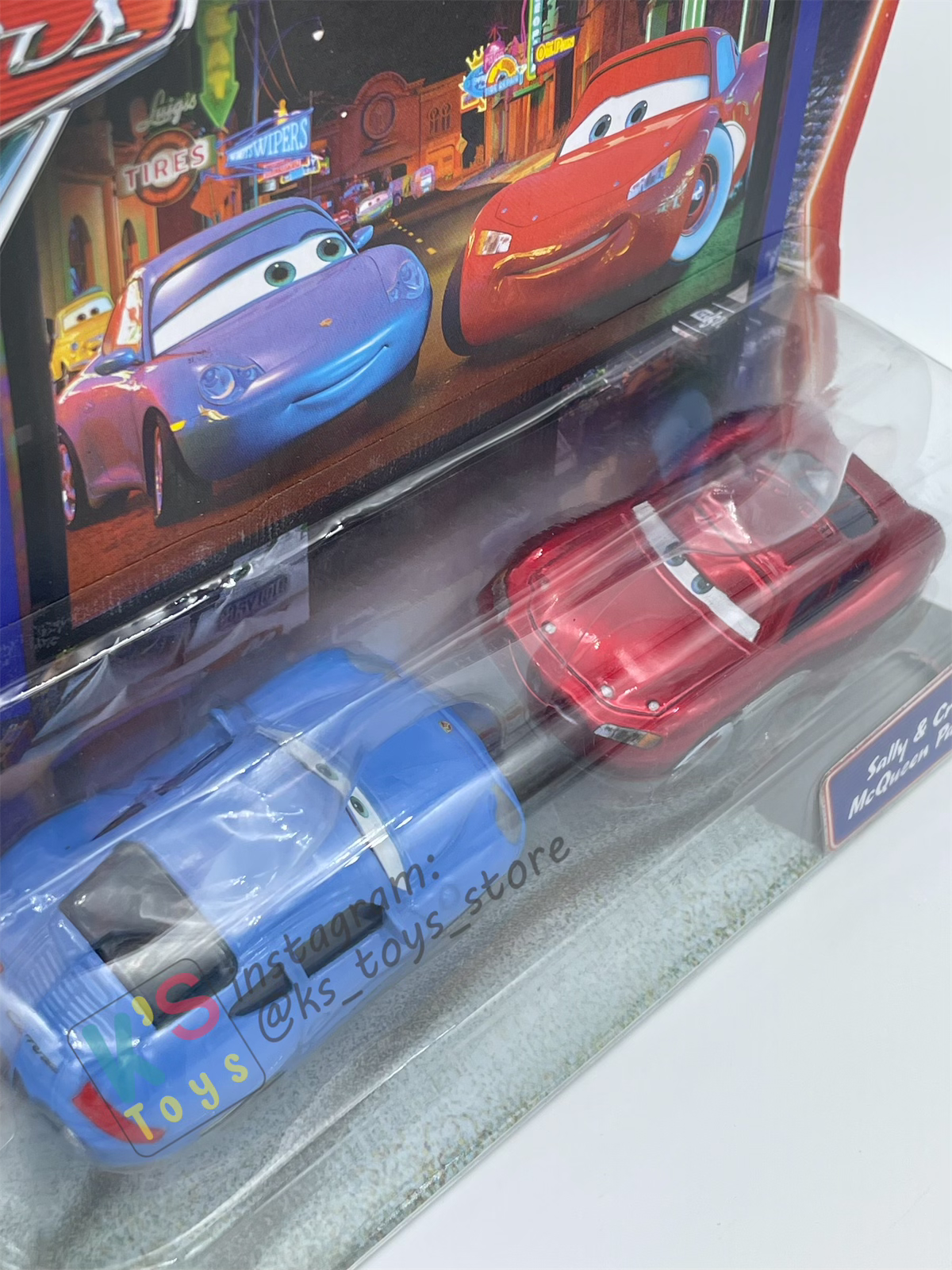 Disney Pixar Cars 1:55 2-Pack by Mattel - "SALLY AND CRUISING LIGHTNING MCQUEEN" - Supercharged - BNIP