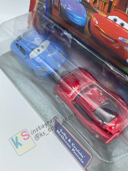 Disney Pixar Cars 1:55 2-Pack by Mattel - "SALLY AND CRUISING LIGHTNING MCQUEEN" - Supercharged - BNIP