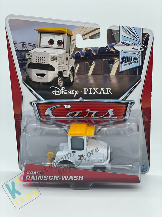 DISNEY PIXAR CARS BY MATTEL 1:55, KRATE RAINSON-WASH - AIRPORT ADVENTURE SERIES - BNIP