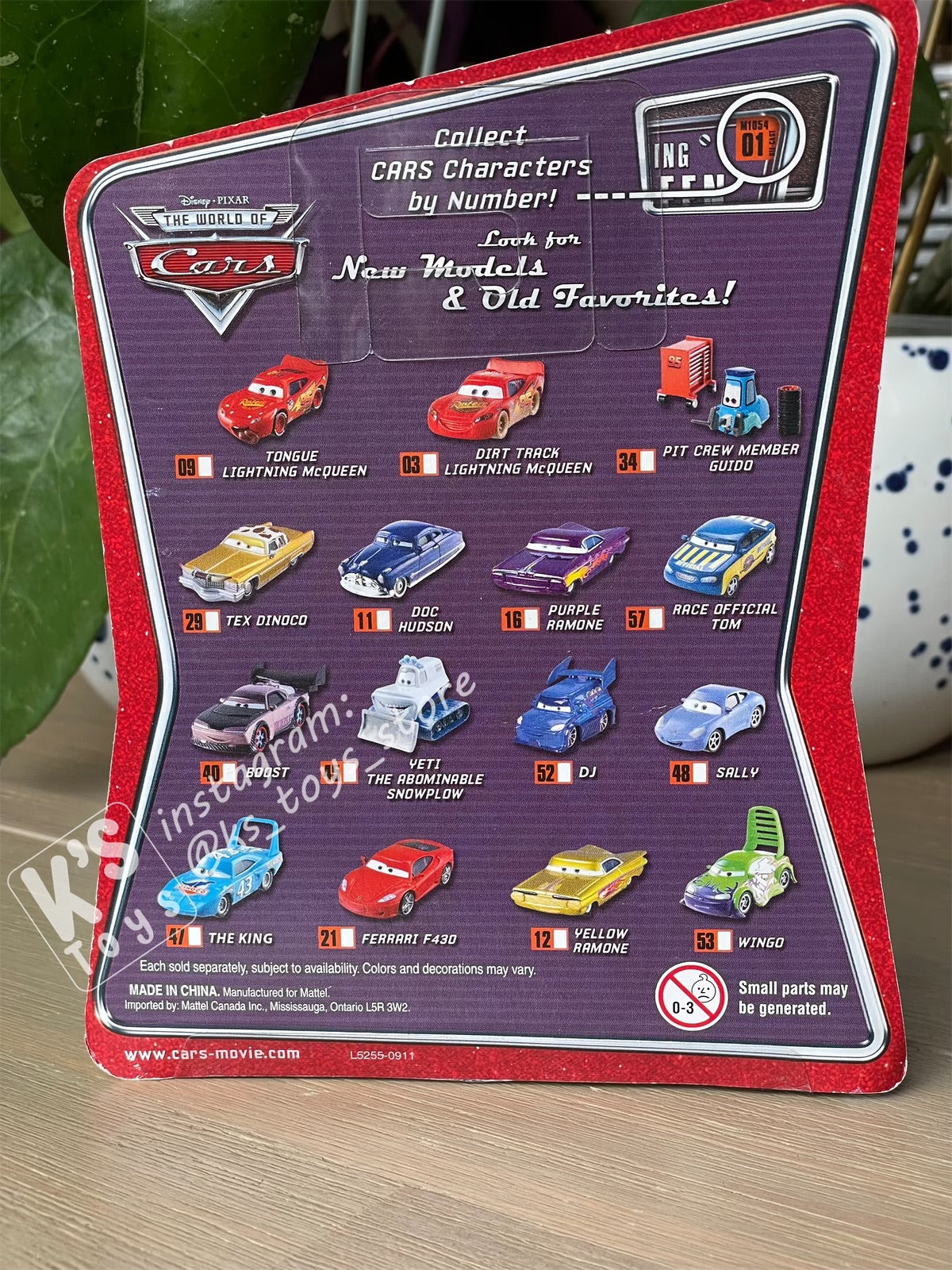 DISNEY PIXAR CARS BY MATTEL, DOC HUDSON #11 - THE WORLD OF CARS (CARS 1) SERIES - BNIP