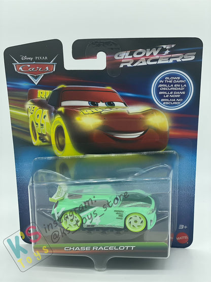 GLOW RACERS Disney Pixar Cars by MATTEL, CHASE RACELOTT - NEW RELEASE 2024 - BNIP