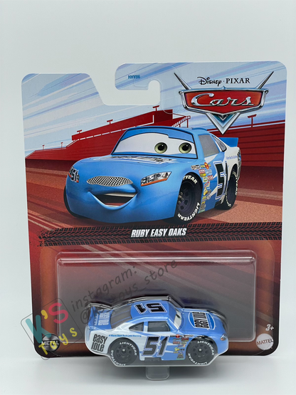 DISNEY PIXAR CARS BY MATTEL - "RUBY EASY OAKS" EASY IDLE, CARS - 2024 RE-RELEASED - BNIP