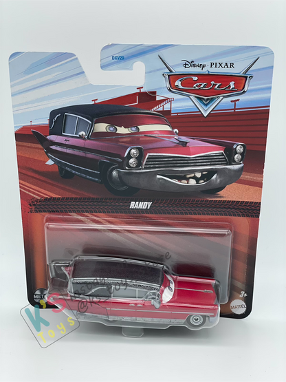 DISNEY PIXAR CARS BY MATTEL - "RANDY" CARS ON THE ROAD SERIES - 2024 RE-RELEASED - BNIP