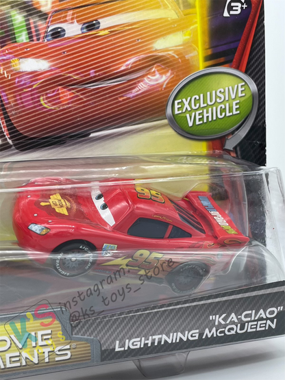 Disney Pixar Cars 1:55 by Mattel 2-Pack FRANCESCO AND KA-CIAO LIGHTNING MCQUEEN - MOVIE MOMENTS SERIES - BNIP (Blister has small dent)