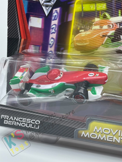 Disney Pixar Cars 1:55 by Mattel 2-Pack FRANCESCO AND KA-CIAO LIGHTNING MCQUEEN - MOVIE MOMENTS SERIES - BNIP (Blister has small dent)