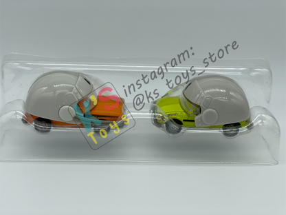 Disney Pixar Cars 1:55 by Mattel 2-Pack GREM WITH HELMET AND ACER WITH HELMET (VARIANT) - OIL RIG GETAWAY - BRAND NEW IN DAMAGED PACKAGING