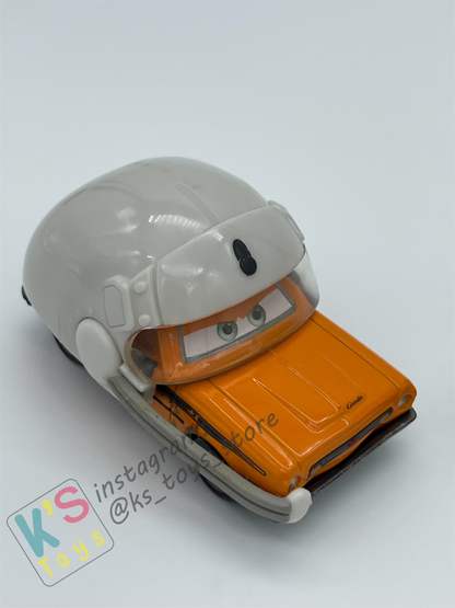 Disney Pixar Cars 1:55 by Mattel 2-Pack GREM WITH HELMET AND ACER WITH HELMET (VARIANT) - OIL RIG GETAWAY - BRAND NEW IN DAMAGED PACKAGING