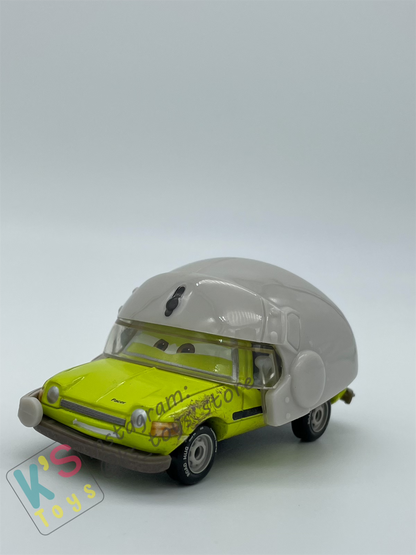 Disney Pixar Cars 1:55 by Mattel 2-Pack GREM WITH HELMET AND ACER WITH HELMET (VARIANT) - OIL RIG GETAWAY - BRAND NEW IN DAMAGED PACKAGING