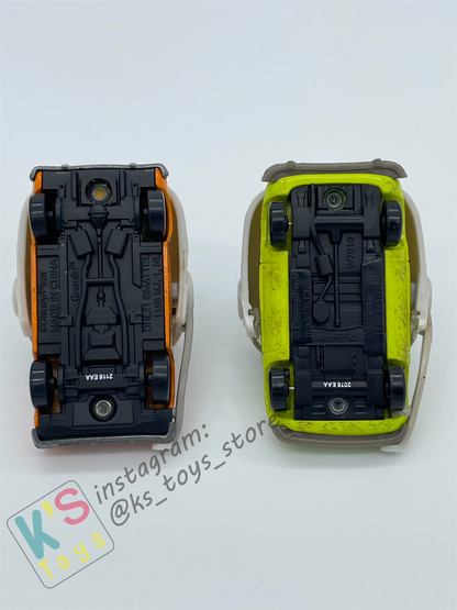 Disney Pixar Cars 1:55 by Mattel 2-Pack GREM WITH HELMET AND ACER WITH HELMET (VARIANT) - OIL RIG GETAWAY - BRAND NEW IN DAMAGED PACKAGING