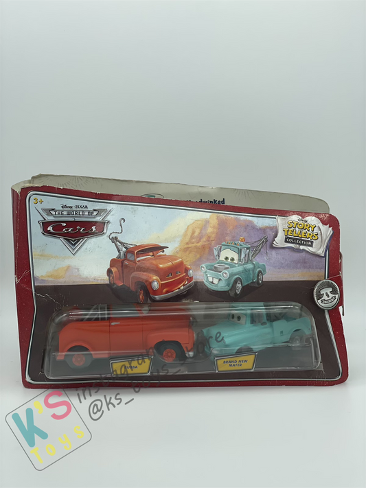 STORY TELLERS DISNEY PIXAR CARS - BUBBA AND BRAND NEW MATER 2PACK - DAMAGED PACKAGING (READ DESCRIPTION)