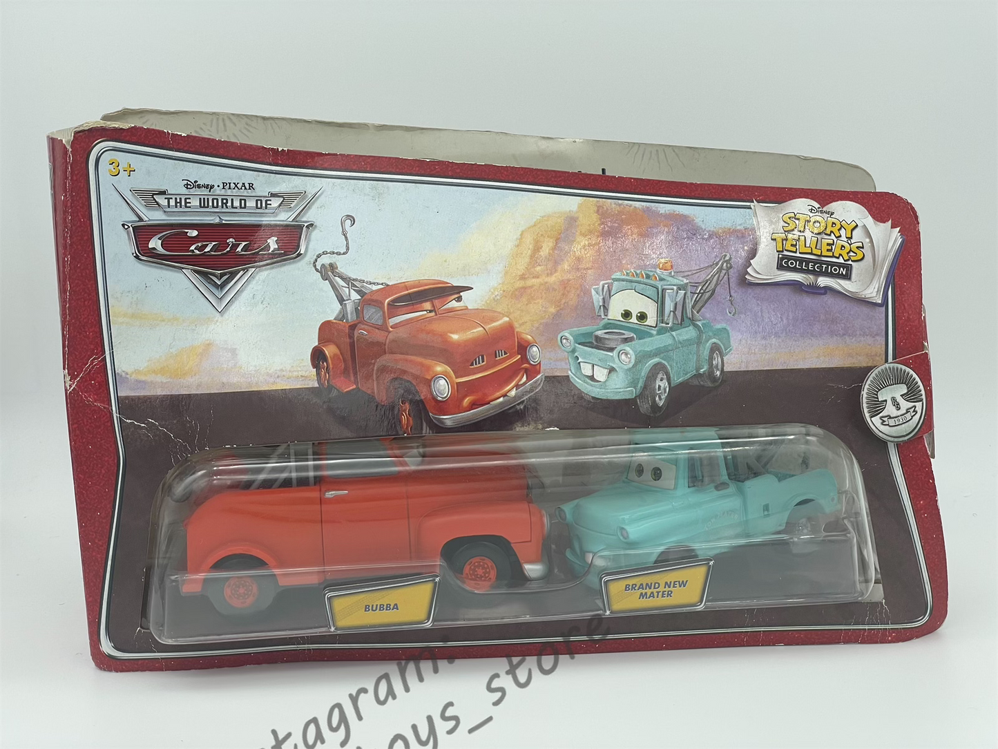 STORY TELLERS DISNEY PIXAR CARS - BUBBA AND BRAND NEW MATER 2PACK - DAMAGED PACKAGING (READ DESCRIPTION)