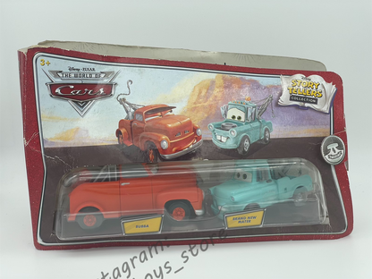 STORY TELLERS DISNEY PIXAR CARS - BUBBA AND BRAND NEW MATER 2PACK - DAMAGED PACKAGING (READ DESCRIPTION)