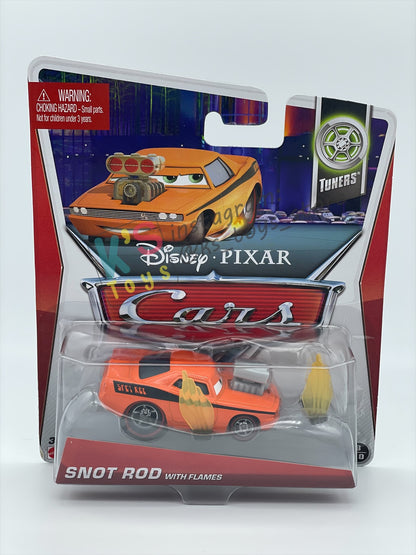 DISNEY PIXAR CARS BY MATTEL, "SNOT ROD WITH FLAMES" - TUNERS SERIES - BNIP