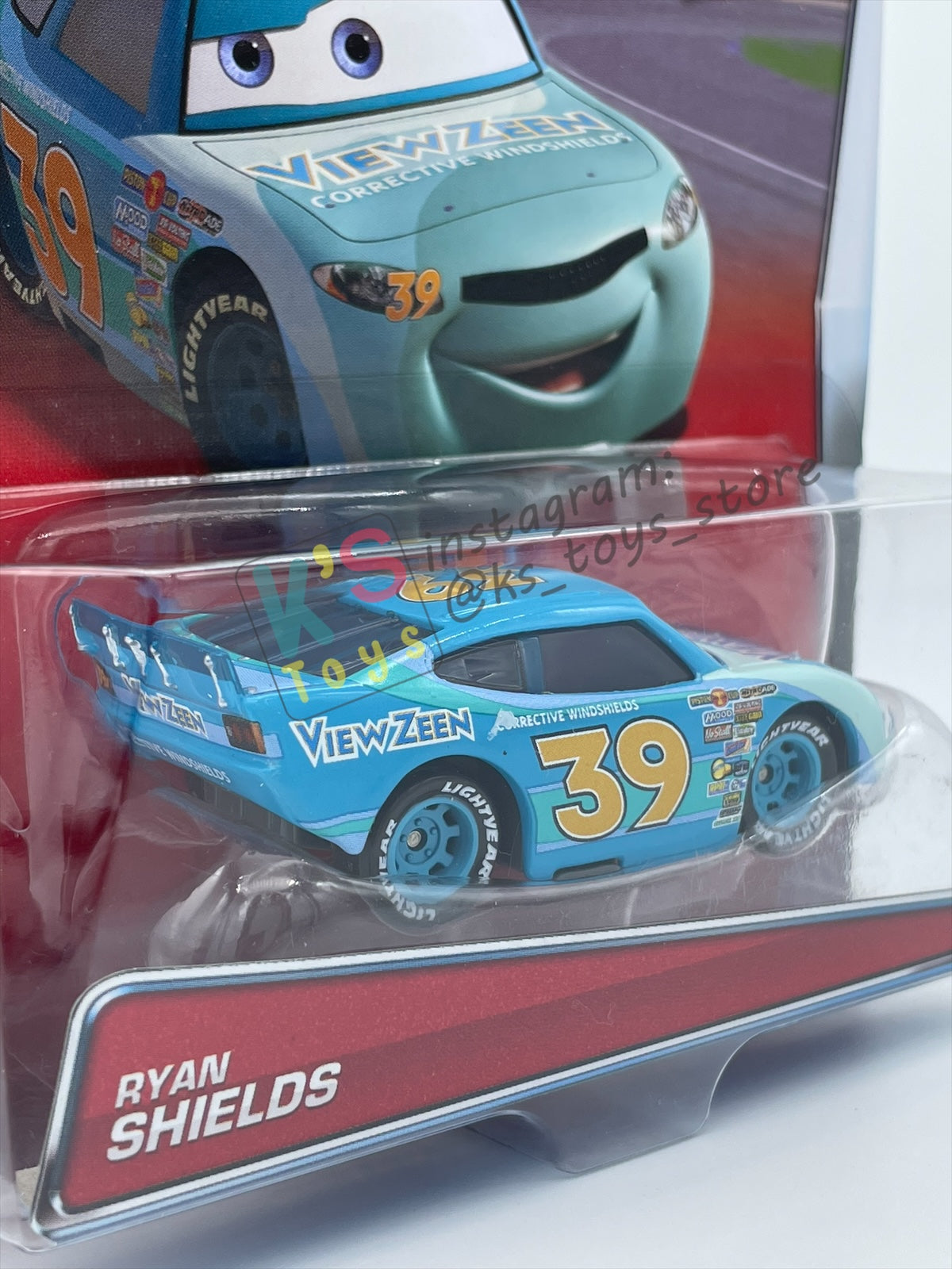 DISNEY PIXAR CARS BY MATTEL, "RYAN SHIELDS" - PISTON CUP SERIES - BNIP