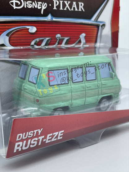 DISNEY PIXAR CARS BY MATTEL, "DUSTY RUST-EZE" - RUST-EZE RACING SERIES - BNIP