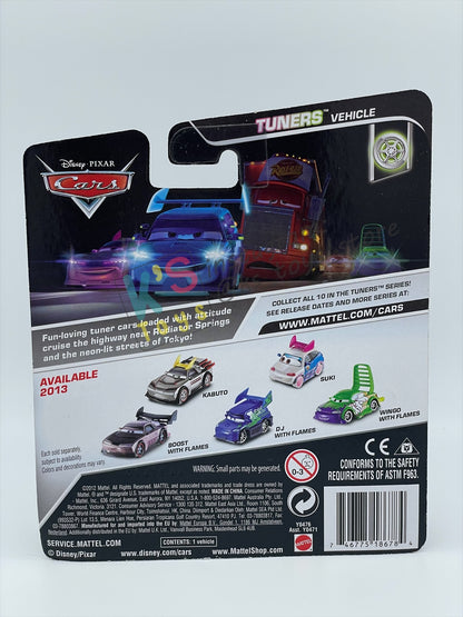 DISNEY PIXAR CARS BY MATTEL, "DJ WITH FLAMES" - TUNERS SERIES - BNIP