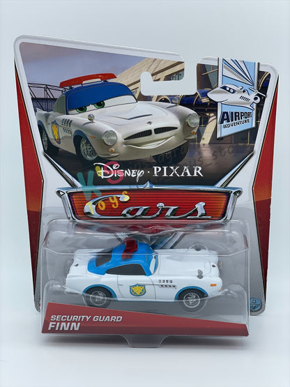 DISNEY PIXAR CARS BY MATTEL, "SECURITY GUARD FINN (VARIANT UNIBODY)" - AIRPORT ADVENTURE SERIES - BNIP