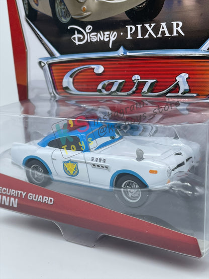 DISNEY PIXAR CARS BY MATTEL, "SECURITY GUARD FINN (VARIANT UNIBODY)" - AIRPORT ADVENTURE SERIES - BNIP