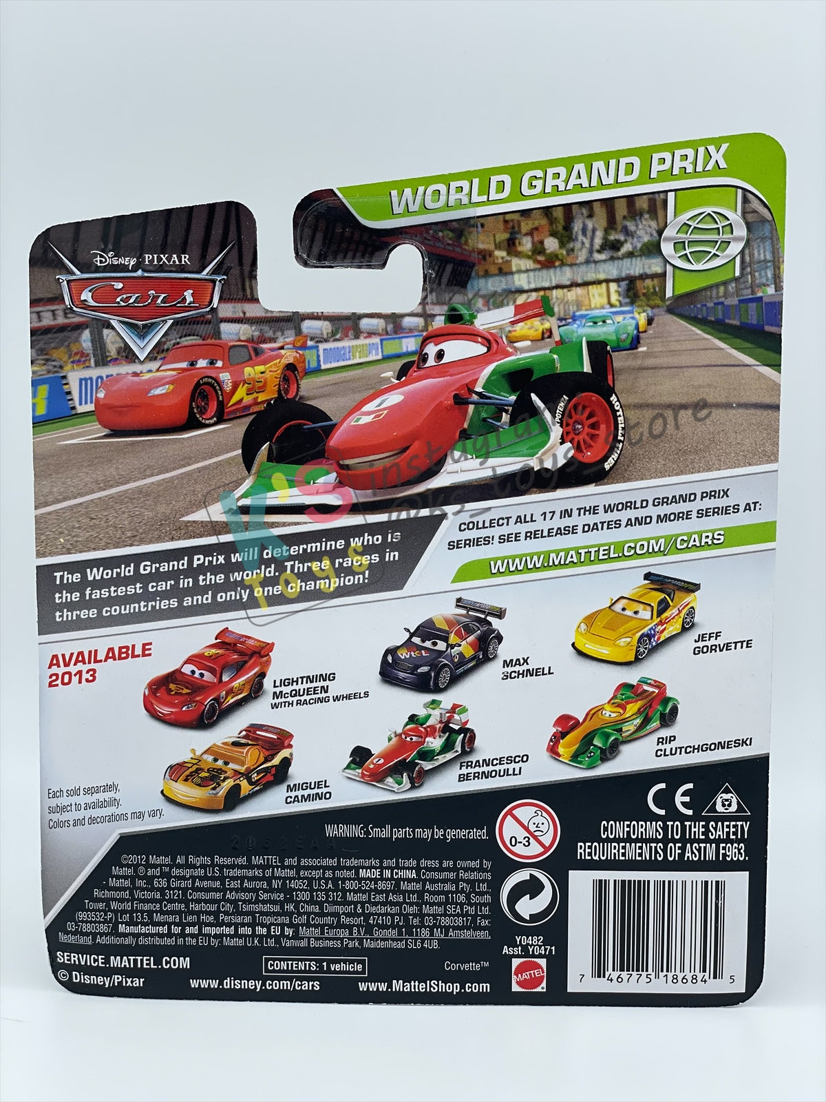 DISNEY PIXAR CARS BY MATTEL, "RIP CLUTCHGOESKI" - WGP SERIES - BNIP