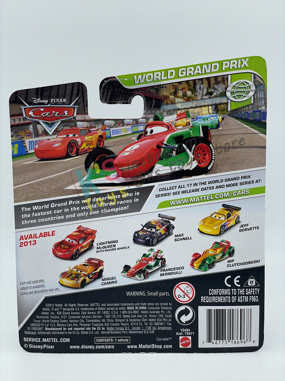 DISNEY PIXAR CARS BY MATTEL, ERIK LANELEY - WGP SERIES - BNIP