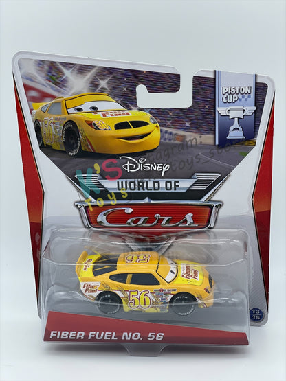 DISNEY PIXAR CARS 1:55 BY MATTEL, FIBER FUEL NO. 56 - PISTON CUP SERIES - BNIP