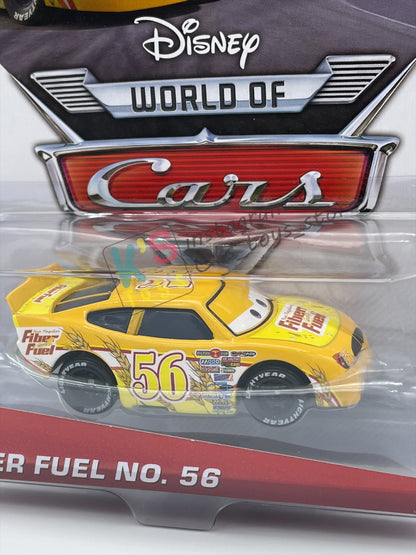 DISNEY PIXAR CARS 1:55 BY MATTEL, FIBER FUEL NO. 56 - PISTON CUP SERIES - BNIP