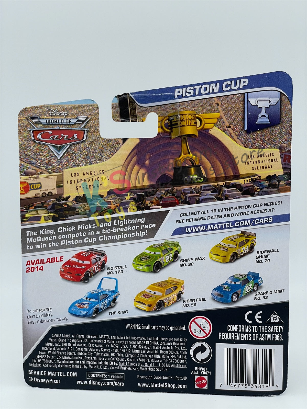 DISNEY PIXAR CARS 1:55 BY MATTEL, FIBER FUEL NO. 56 - PISTON CUP SERIES - BNIP