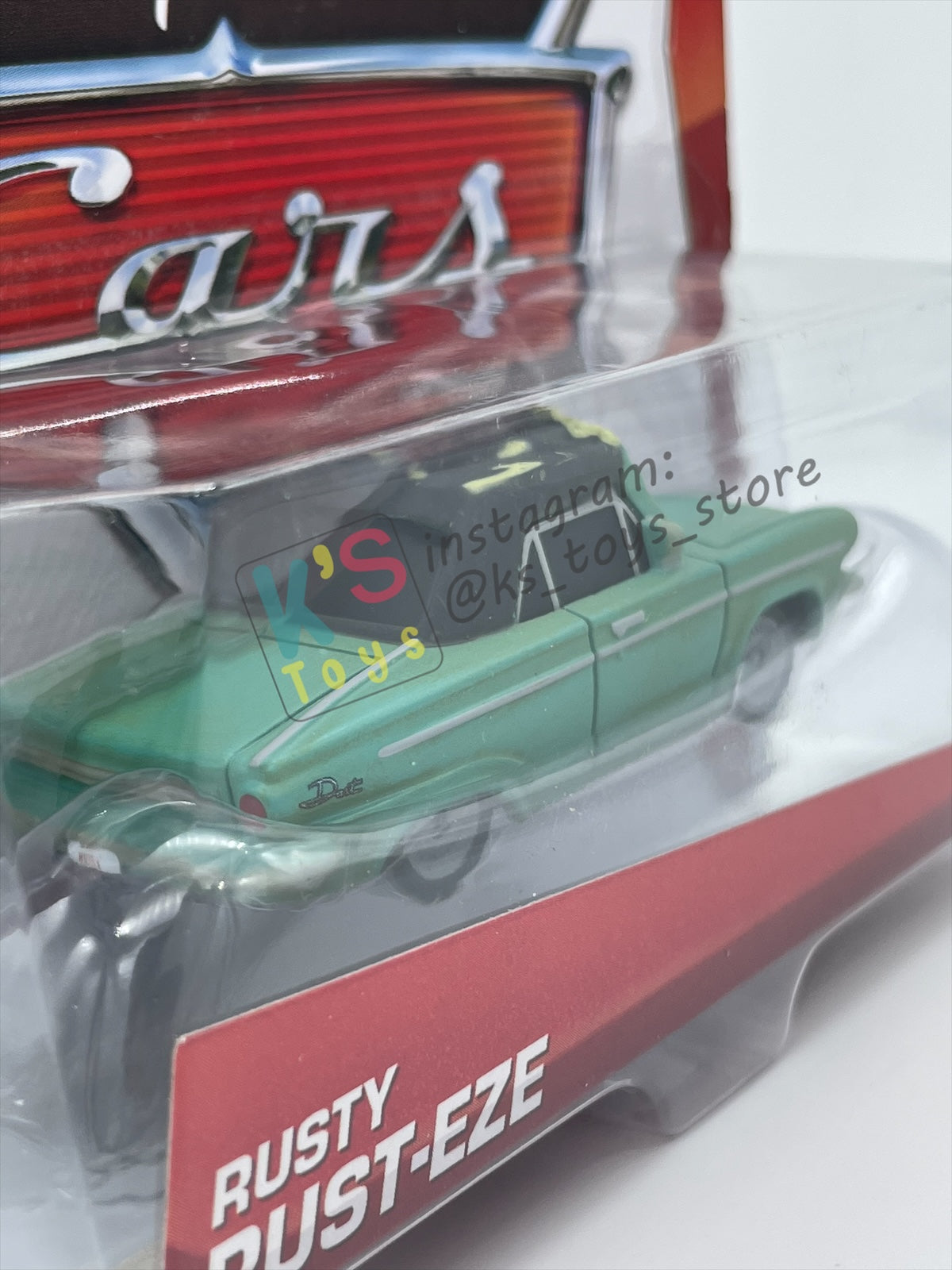 DISNEY PIXAR CARS 1:55 BY MATTEL, RUSTY RUST-EZE - RUSTEZE RACING SERIES - BNIP