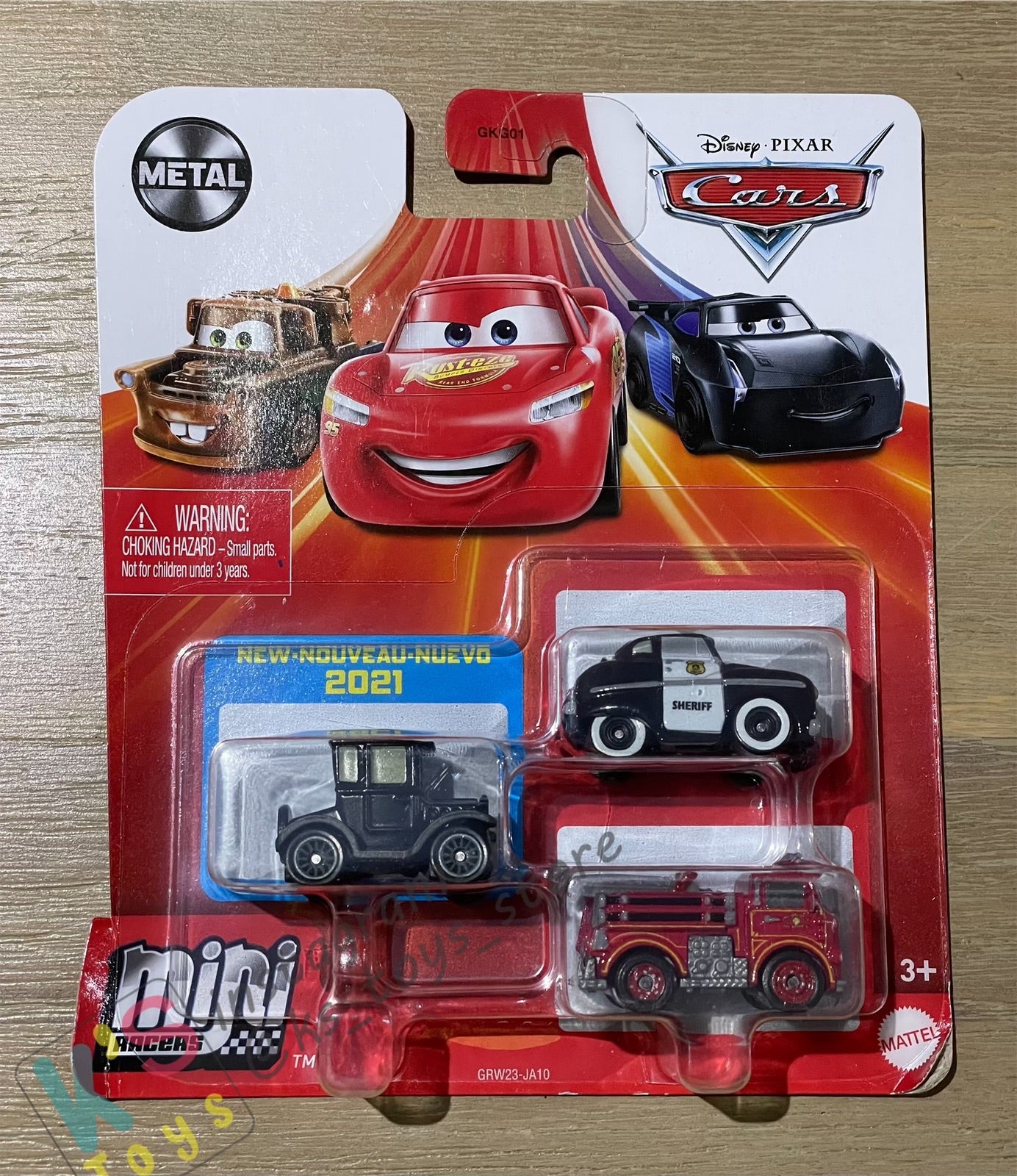 MINI RACERS DISNEY PIXAR CARS 3-PACK LIZZIE, SHERIFF, AND RED - BNIP