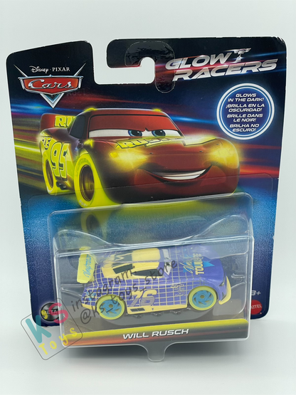 GLOW RACERS Disney Pixar Cars by MATTEL, WILL RUSCH - NEW RELEASE 2024 - BNIP